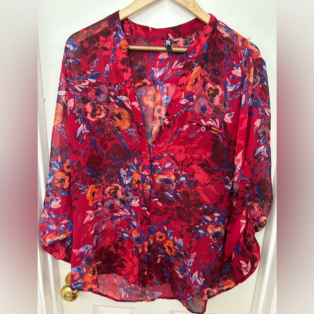 Kut from the Kloth Vibrant Floral Blouse